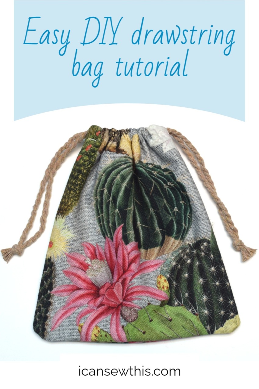 How To Sew A Simple Drawstring Bag in Just a Few Steps